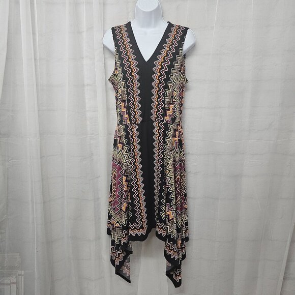 Dressbarn Dress Retro Asymmetrical Sleeveless Black Grunge 8 - Picture 15 of 15